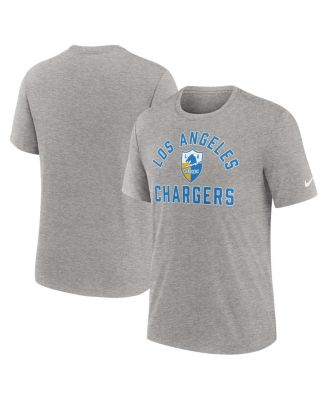 Nike - Heather Gray Los Angeles Chargers Favorable Timeline Tri-Blend T-Shirt