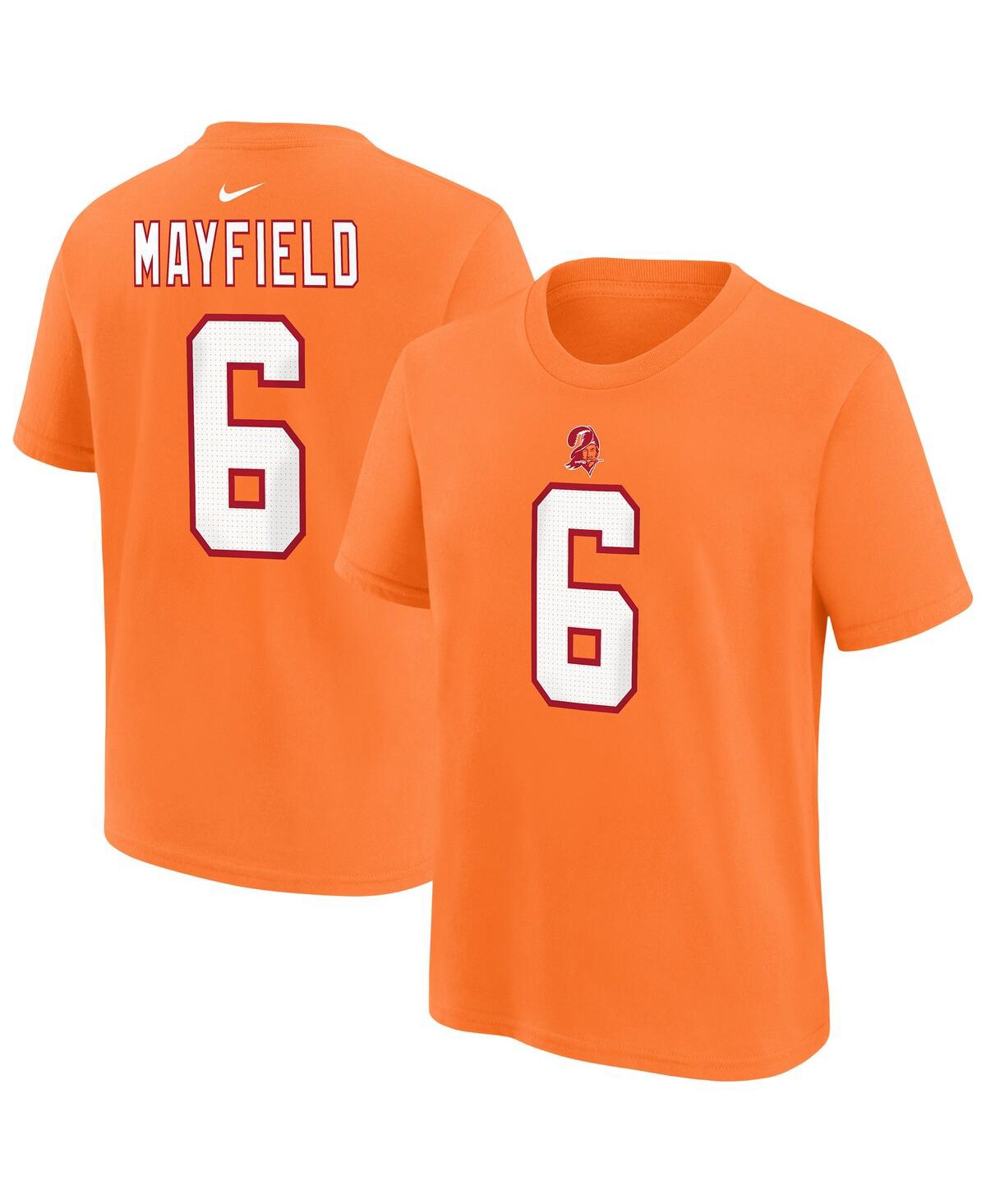Outerstuff Nike Men's Baker Mayfield Orange Tampa Bay Buccaneers Player Name Number T-shirt In Orange