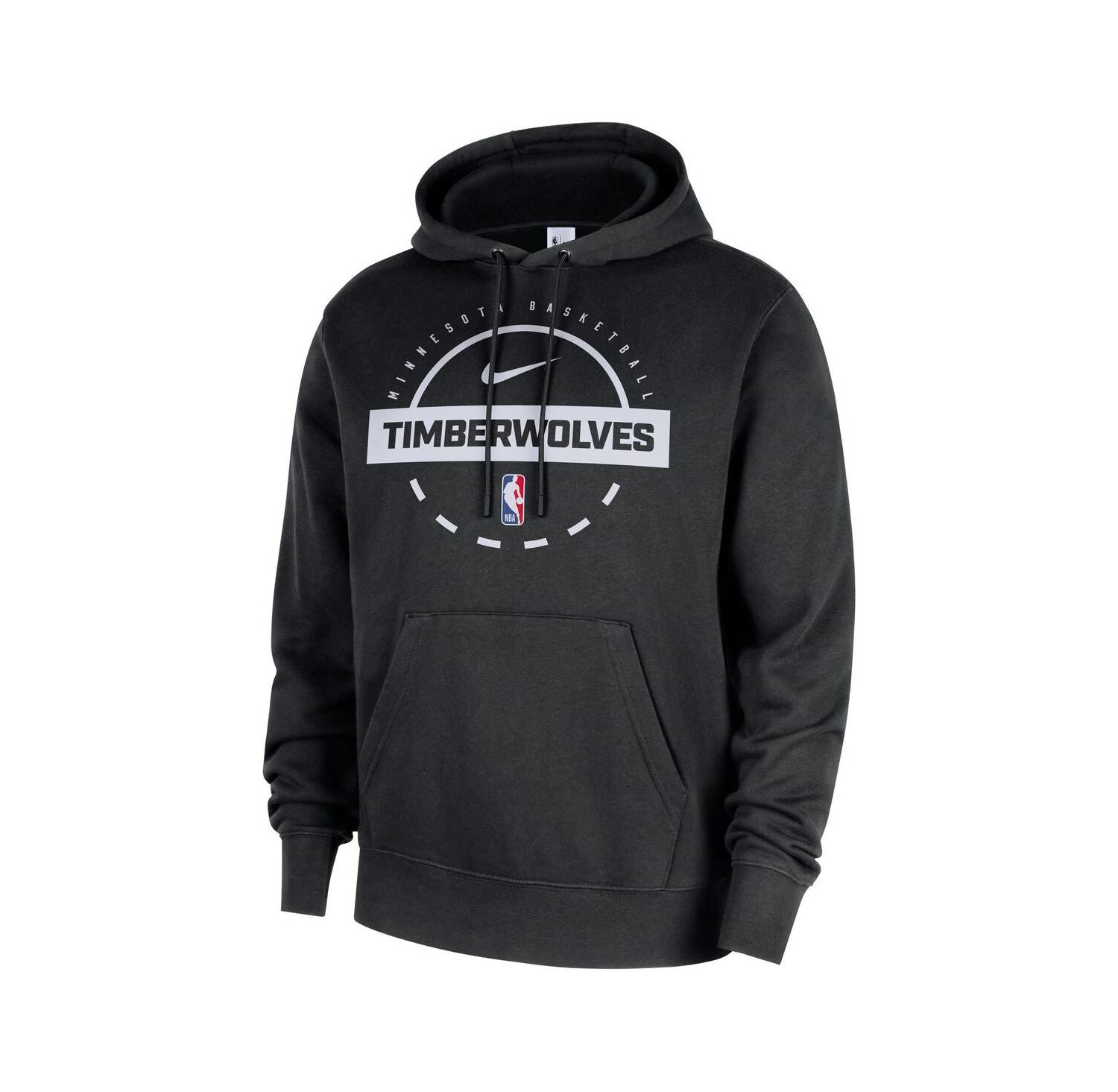 Men's Black Minnesota Timberwolves 2025/26 Authentic Practice Club Pullover Hoodie