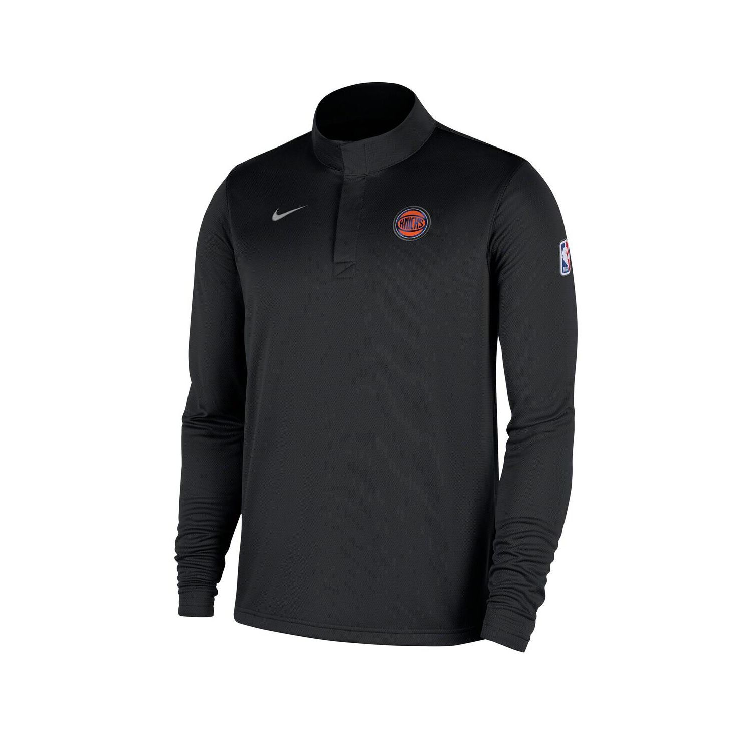Men's Black New York Knicks 2025/26 Authentic Coaches Quarter-Zip Pullover Jacket