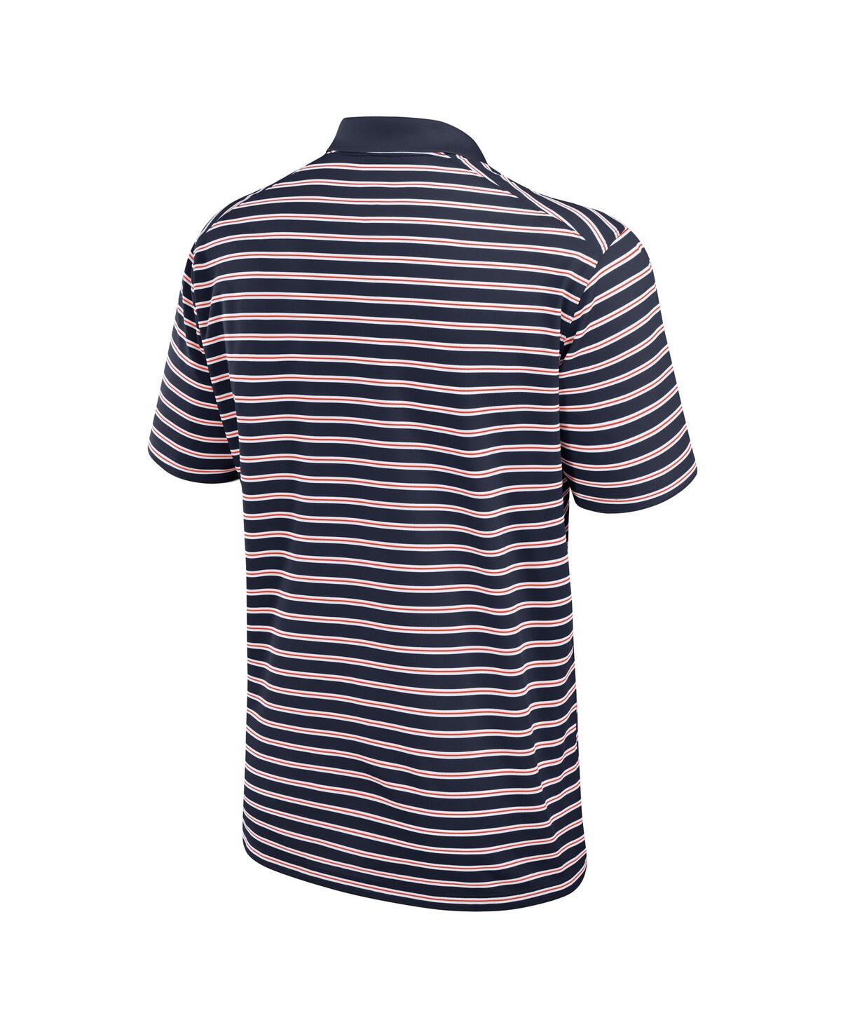 Nike Men's Navy Auburn Tigers Solid Foundation Striped Dri-fit Polo Shirt