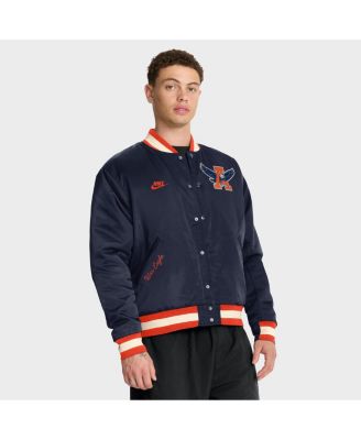Nike - Navy Auburn Tigers Legacy Full-Snap Bomber Jacket