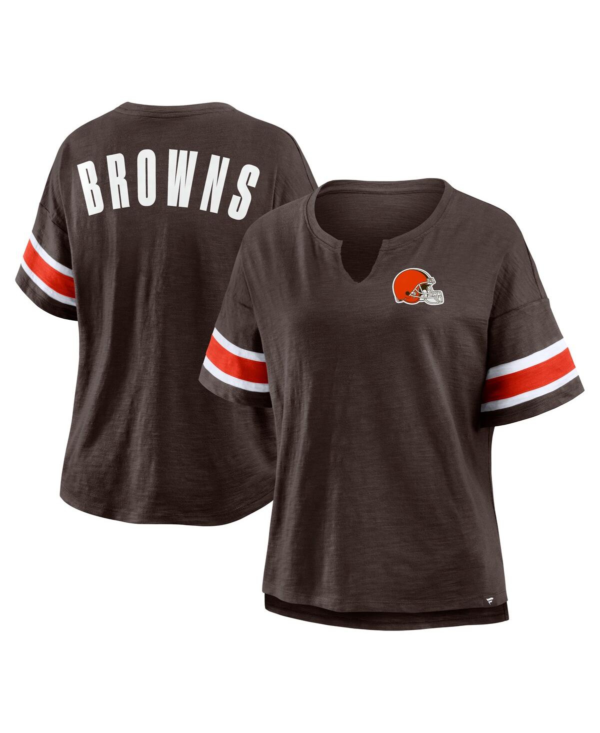 Fanatics Women's Brown Cleveland Browns Redzone Curl Route T-shirt In Brown