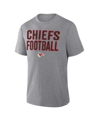 Men's Heather Gray Kansas City Chiefs First Down Tribute Tri-Blend T-Shirt