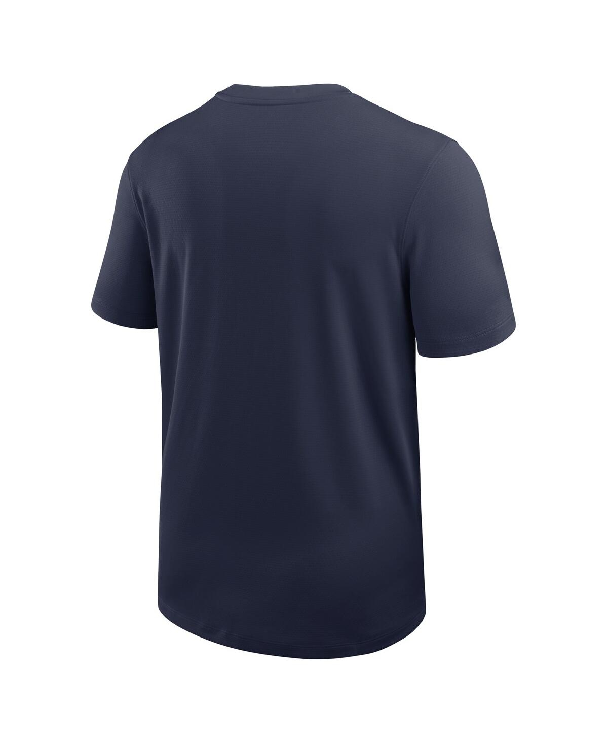 Nike Navy Auburn Tigers 2025 Sideline Uv Dri-fit Coach T-shirt In Blue