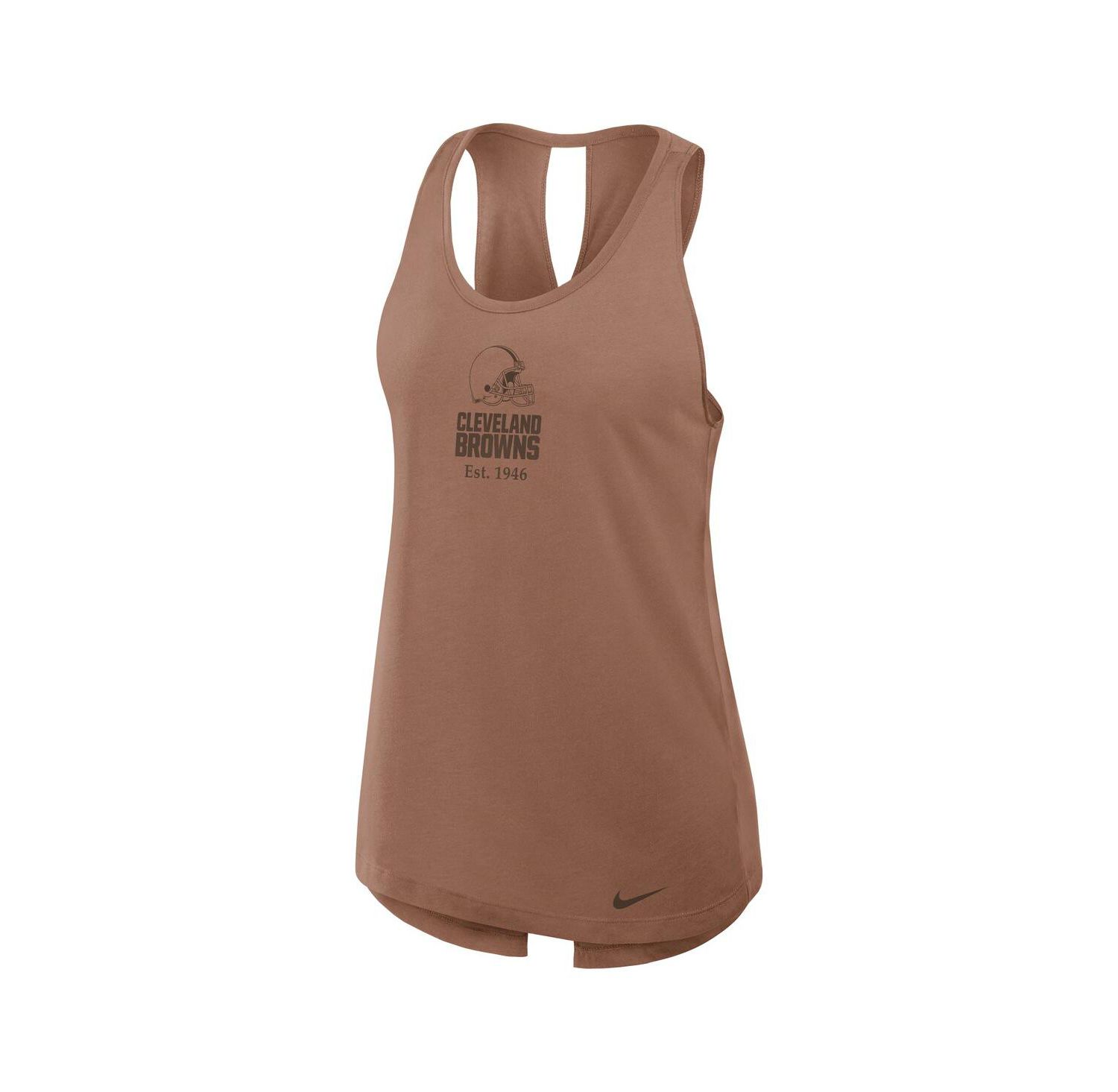 Women's Brown Cleveland Browns Glory Crisscross Performance Tank Top