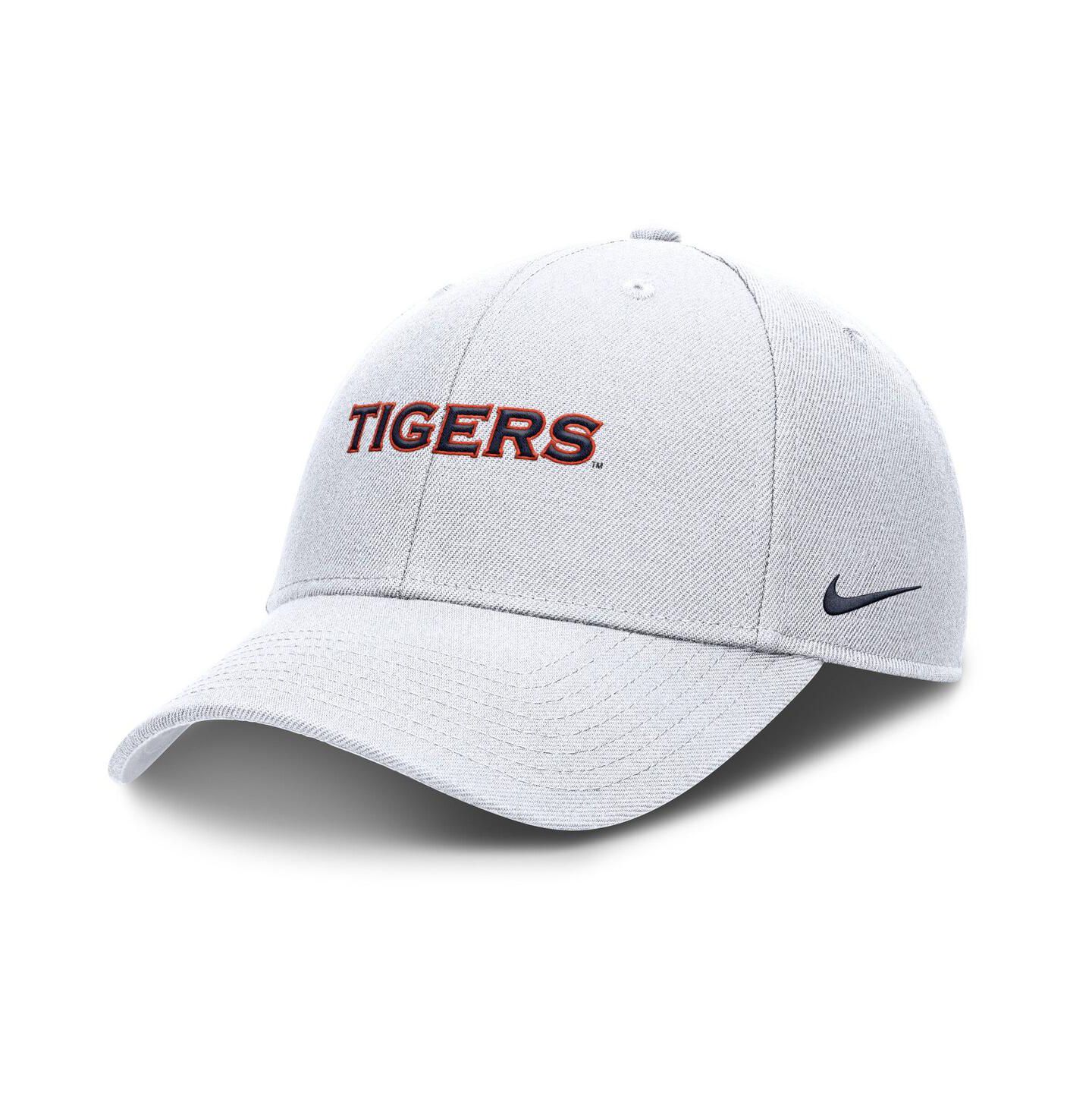 Мужская кепка Nike White Auburn Tigers 2025 On-Field Gameday Rise Adjustable Hat — фото 1