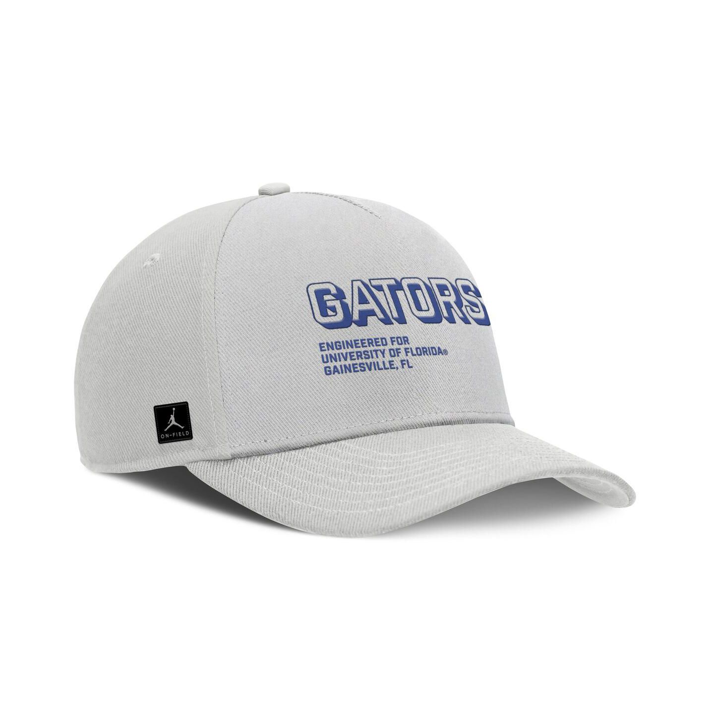 Мужская кепка Jordan Gray Florida Gators 2025 Sideline Dust Pinched Rise Adjustable Hat — фото 3
