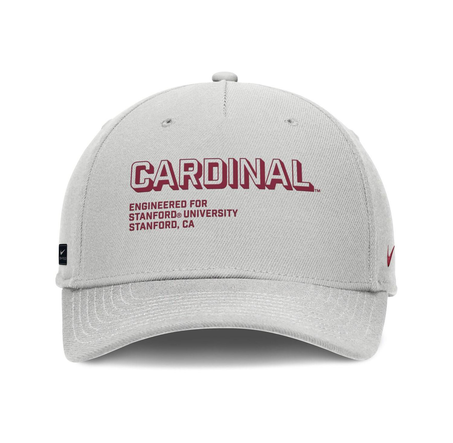 Men's Gray Stanford Cardinal 2025 Sideline Dust Pinched Rise Adjustable Hat