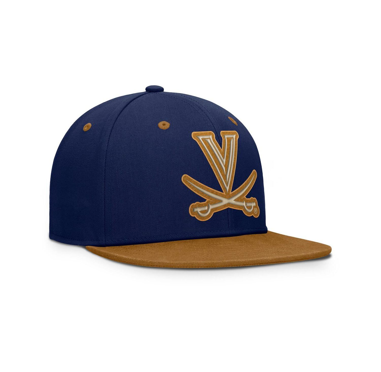 Men's Navy/Brown Virginia Cavaliers NoBo Fitted Hat