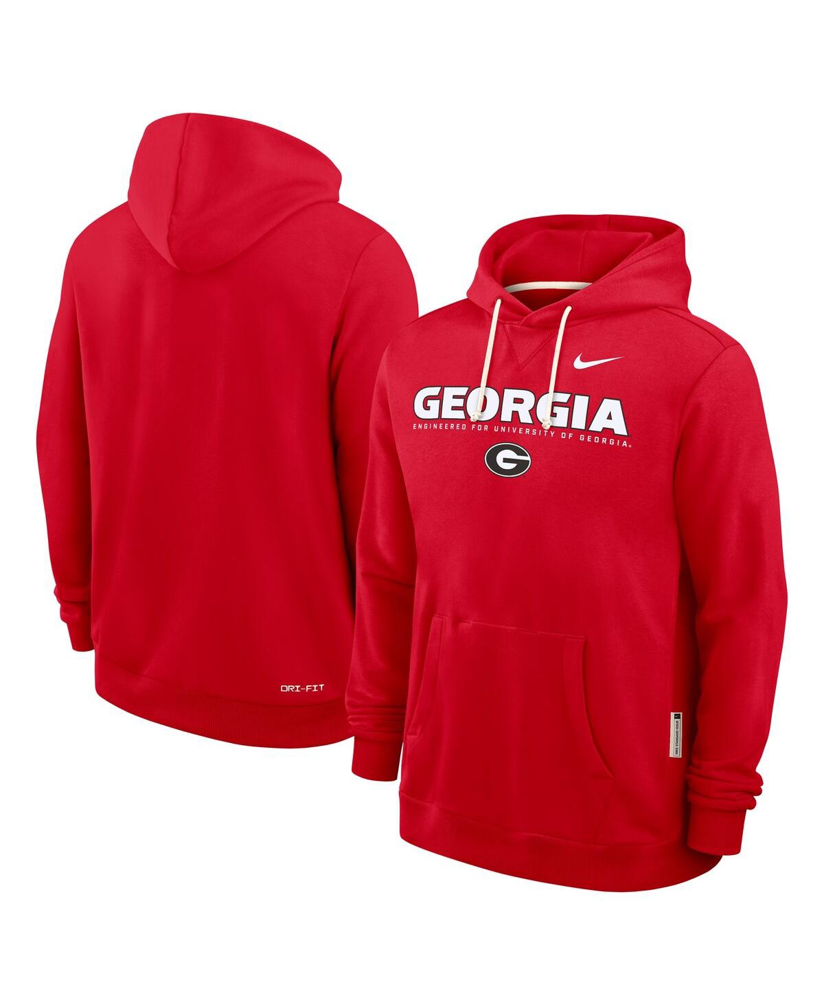 Nike Red Georgia Bulldogs 2025 Sideline Standard Issue Dri-fit Hoodie In Red