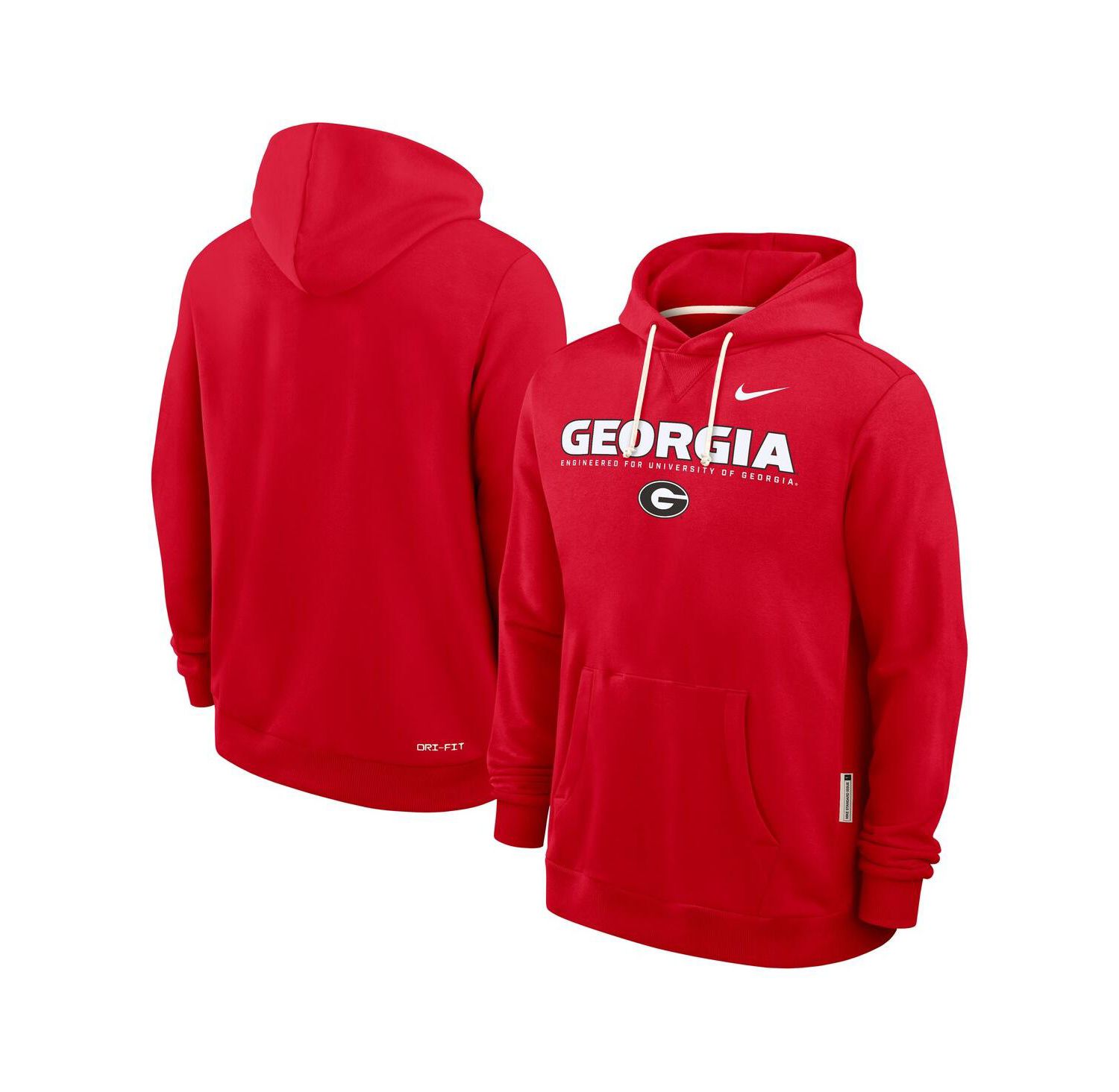 Men's Red Georgia Bulldogs 2025 Sideline Standard Issue Dri-FIT Hoodie