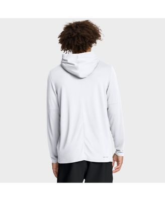 Men's White Duke Blue Devils 2025 Sideline Performance Long Sleeve Hoodie T-Shirt