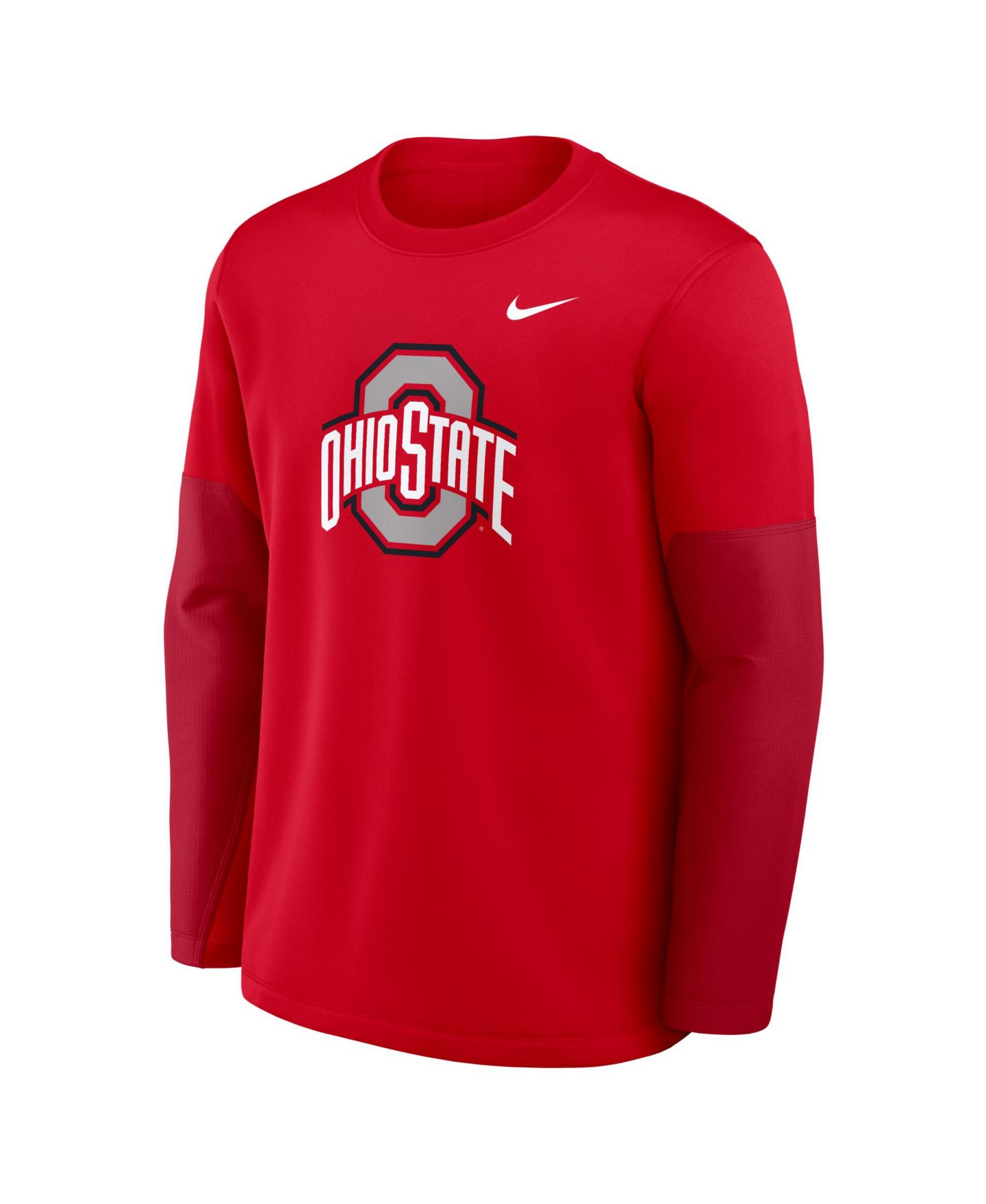 Мужская футболка Nike Scarlet Ohio State Buckeyes 2025 Sideline Coach Performance Long Sleeve — фото 3