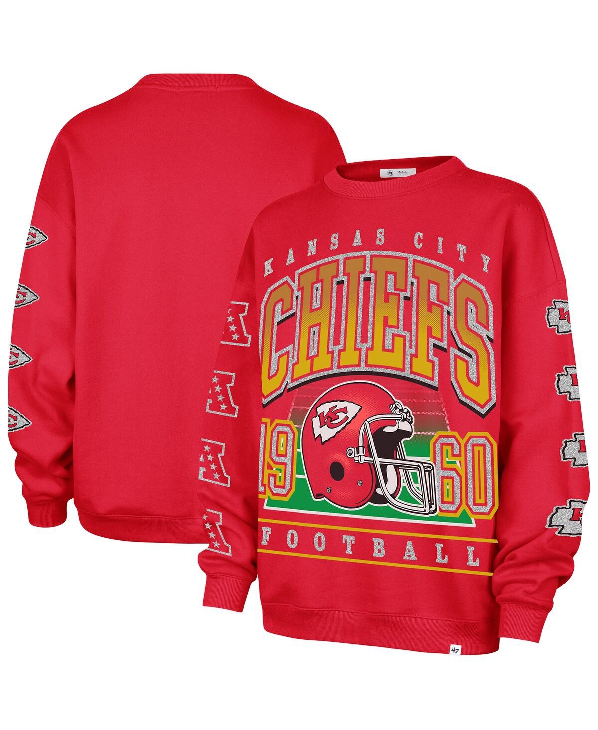 47 Brand '47  Red Kansas City Chiefs Go Big Oversized Pullover Sweatshirt In Red