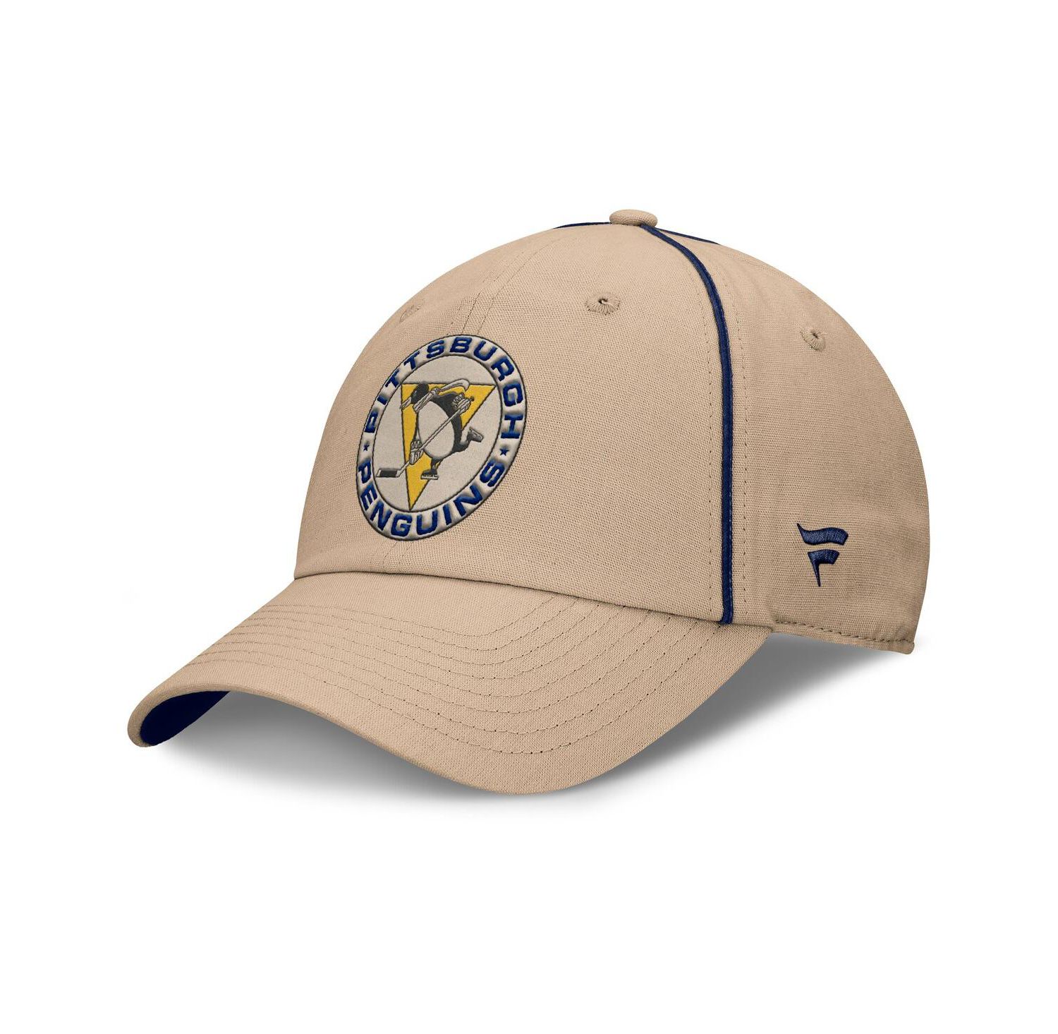 Men's Cream Pittsburgh Penguins Heritage Setoff Adjustable Hat