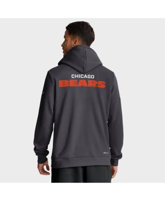 Men's Anthracite Chicago Bears Sideline Standard Issue Initial Home Dri-FIT Hoodie