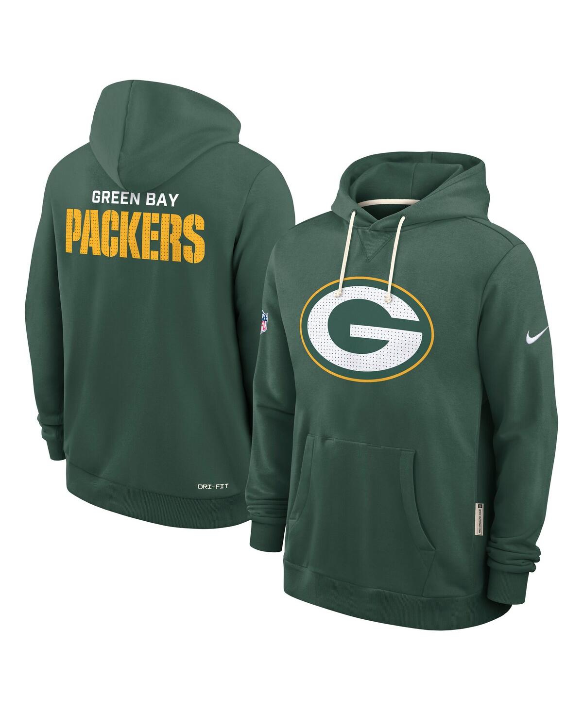 Nike Green Green Bay Packers Sideline Standard Issue Initial Home Dri-fit Hoodie In Green