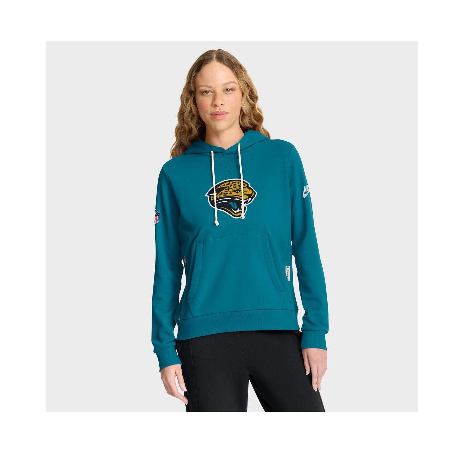 Women's Teal Jacksonville Jaguars Sideline Standard Issue Throwback Dri-FIT Hoodie