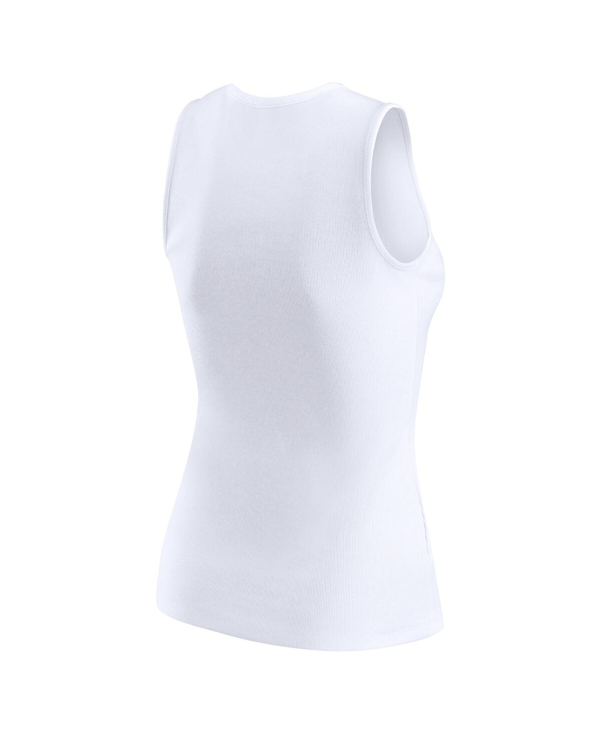 Wear By Erin Andrews White Kansas City Chiefs Ribbed Graphic Tank Top In White