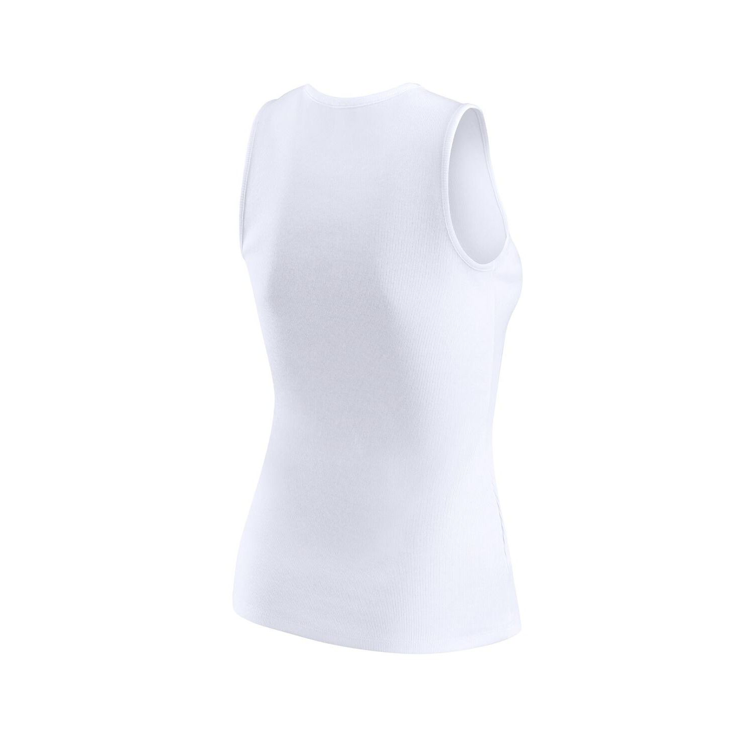 Women's White Miami Dolphins Ribbed Graphic Tank Top