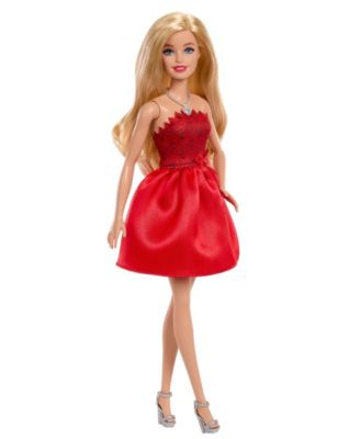 Mattel 80th Anniversary Celebration Fashion Doll Wearing Dress with Accessories