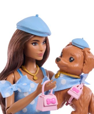Twinning Looks Fashion Doll with Pet Dog Matching Clothes and Accessories