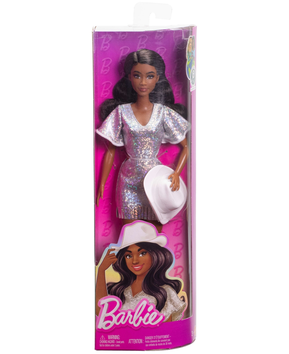 Barbie Fashionistas Doll 239 In Sparkly Dress With Cowboy Hat And Boots In Multi