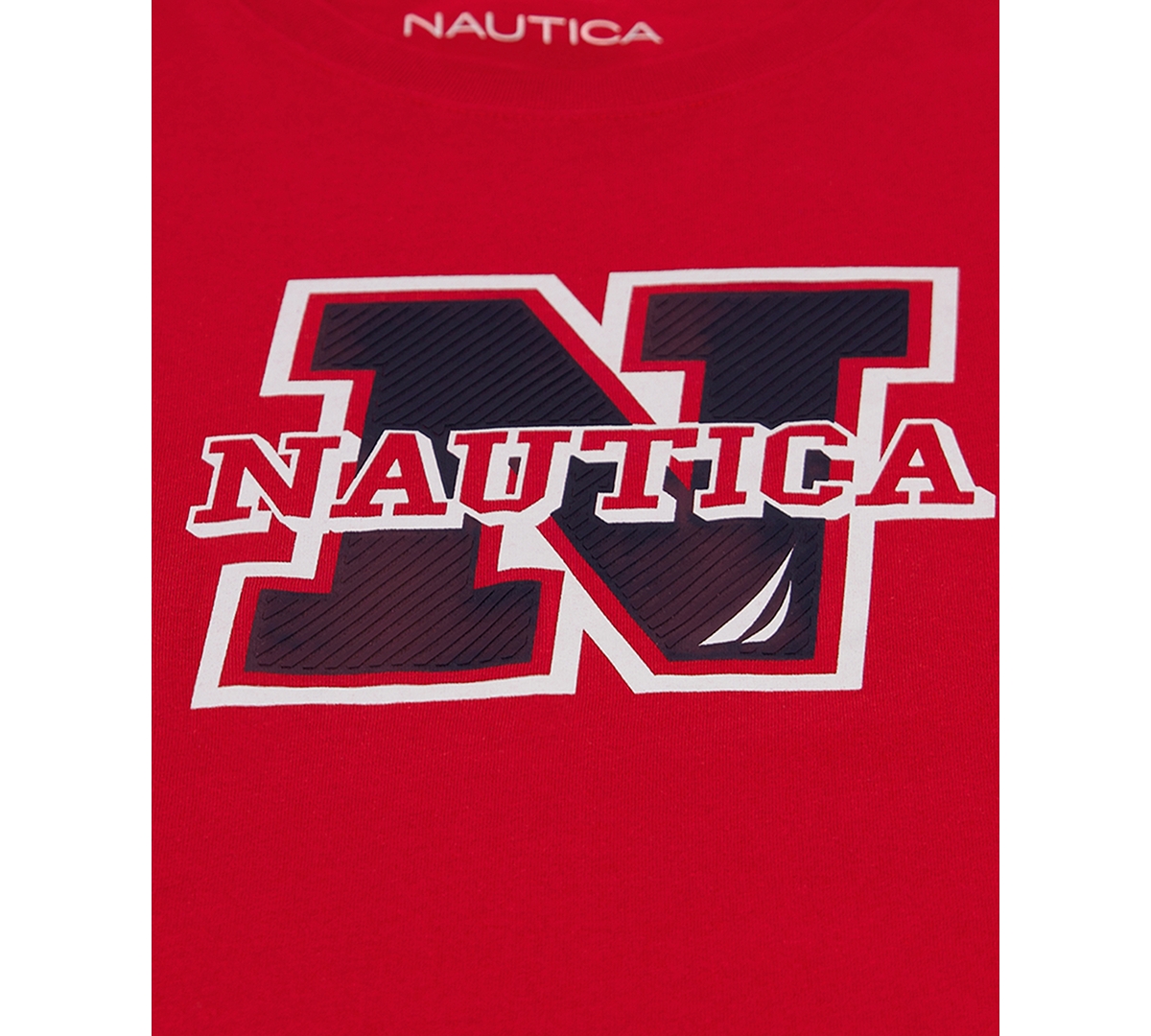 Nautica Big Boys S-xl Block N Short Sleeve T-shirt In Red