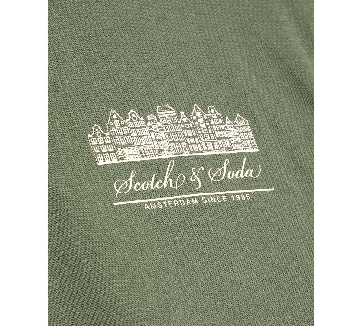 Scotch & Soda Men'sâ Amsterdam Graphic Short Sleeve T-shirt In Green