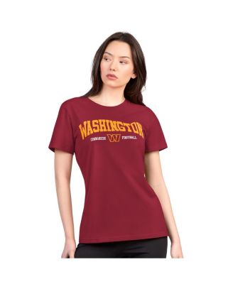G-III 4Her by Carl Banks - Women's Burgundy Washington Commanders Super-Slim Lightweight Winning Crew T-Shirt
