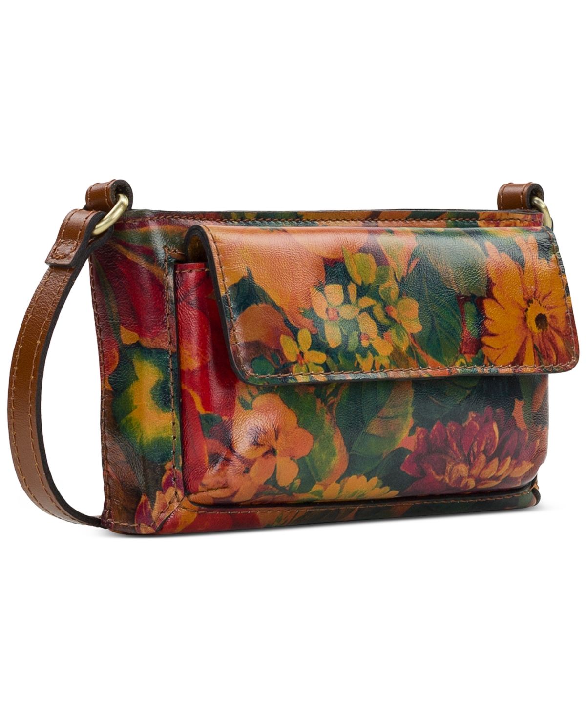 Patricia Nash Dovera Mini Leather Crossbody In Multi