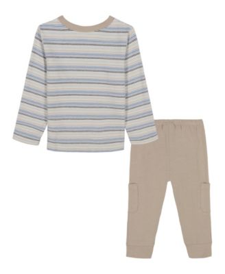 Baby Boys' Striped T-Shirt and Knit Joggers, 2-Piece Set