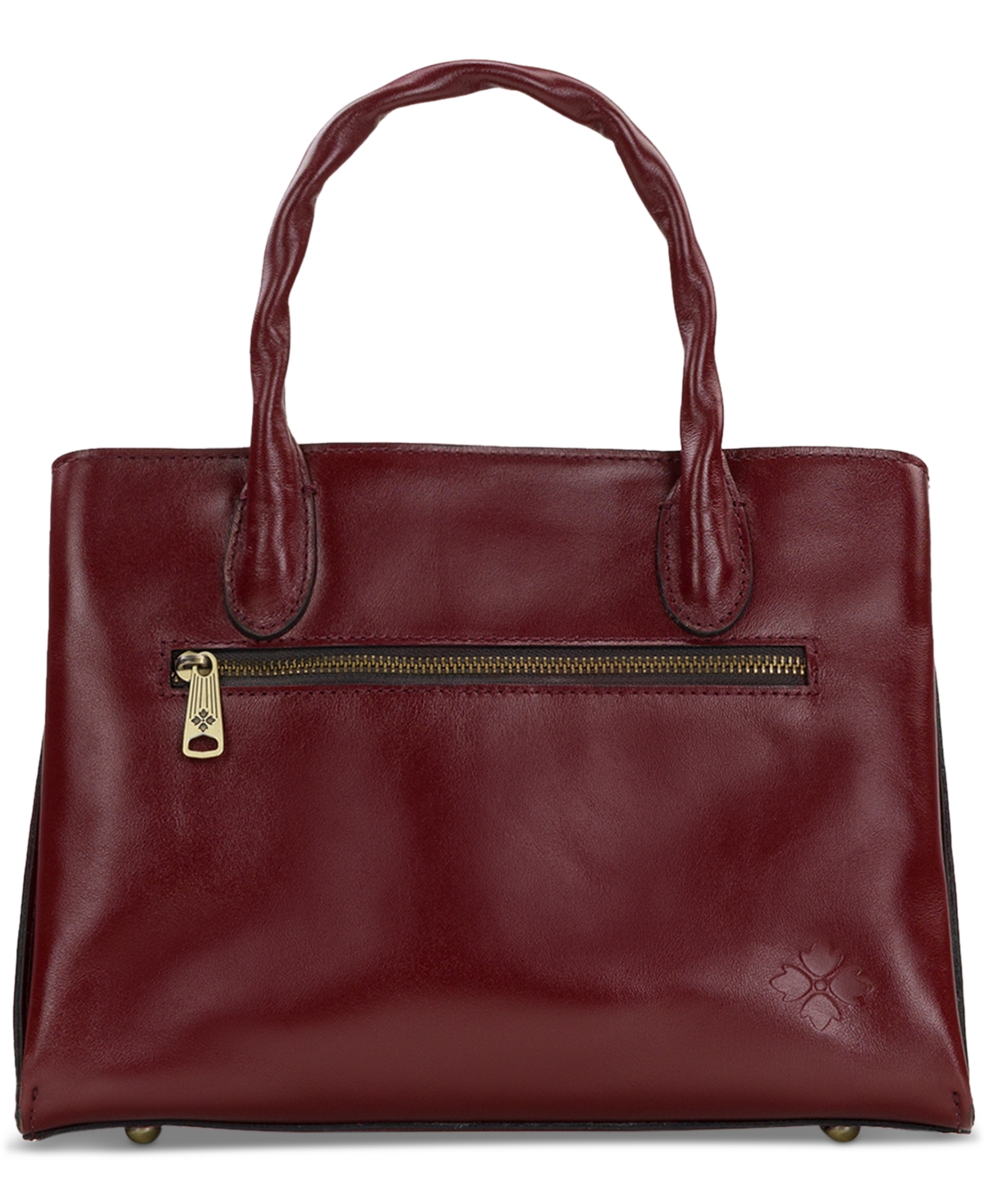 Patricia Nash Genovese Medium Leather Top Handle Bag In Burgundy