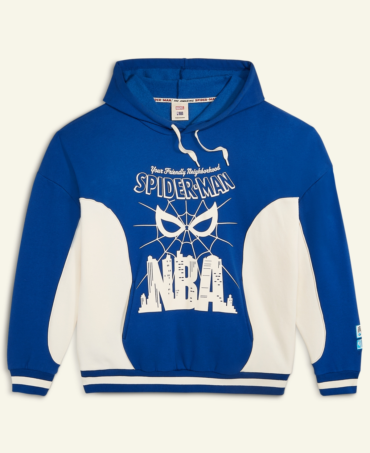 Macy's Marvel X Nba Men's Spider-man Pullover Hoodie, Macy's Exclusive In Blue