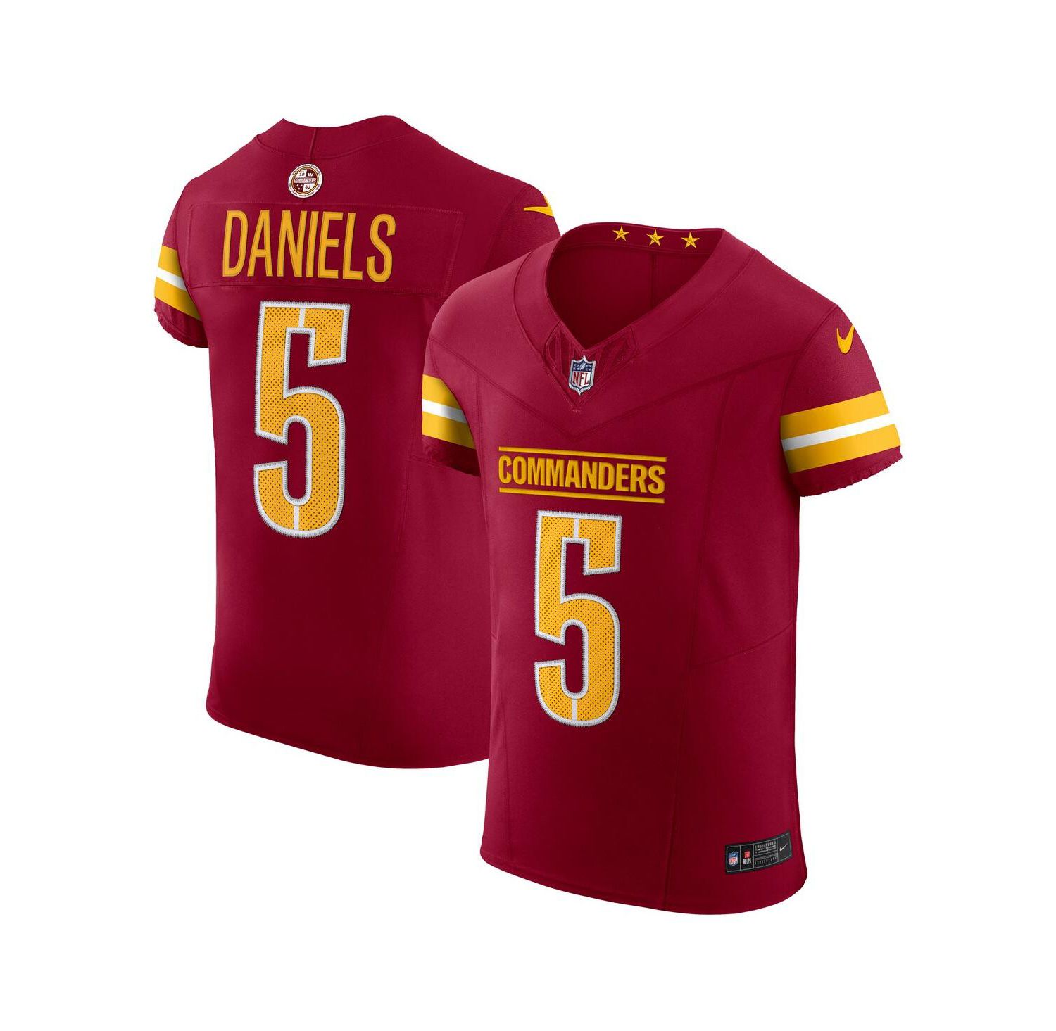 Men's Jayden Daniels Burgundy Washington Commanders Team Vapor F.U.S.E. Elite Jersey