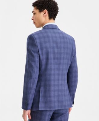 Men's Slim-Fit Linen-Blend Suit Separates Jacket