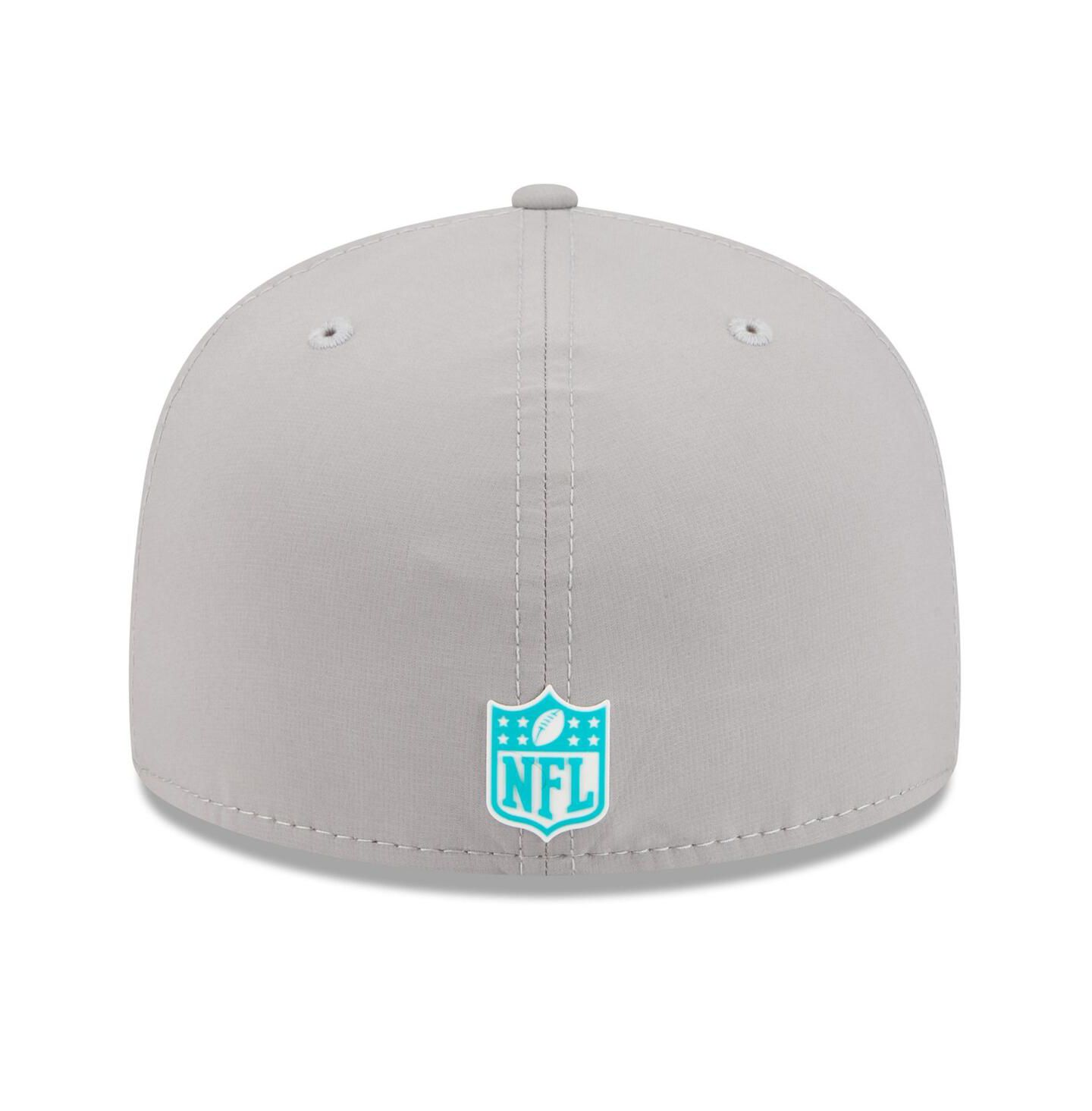 Мужская кепка New Era Gray Miami Dolphins 2025 Sideline 59FIFTY Fitted Hat — фото 3