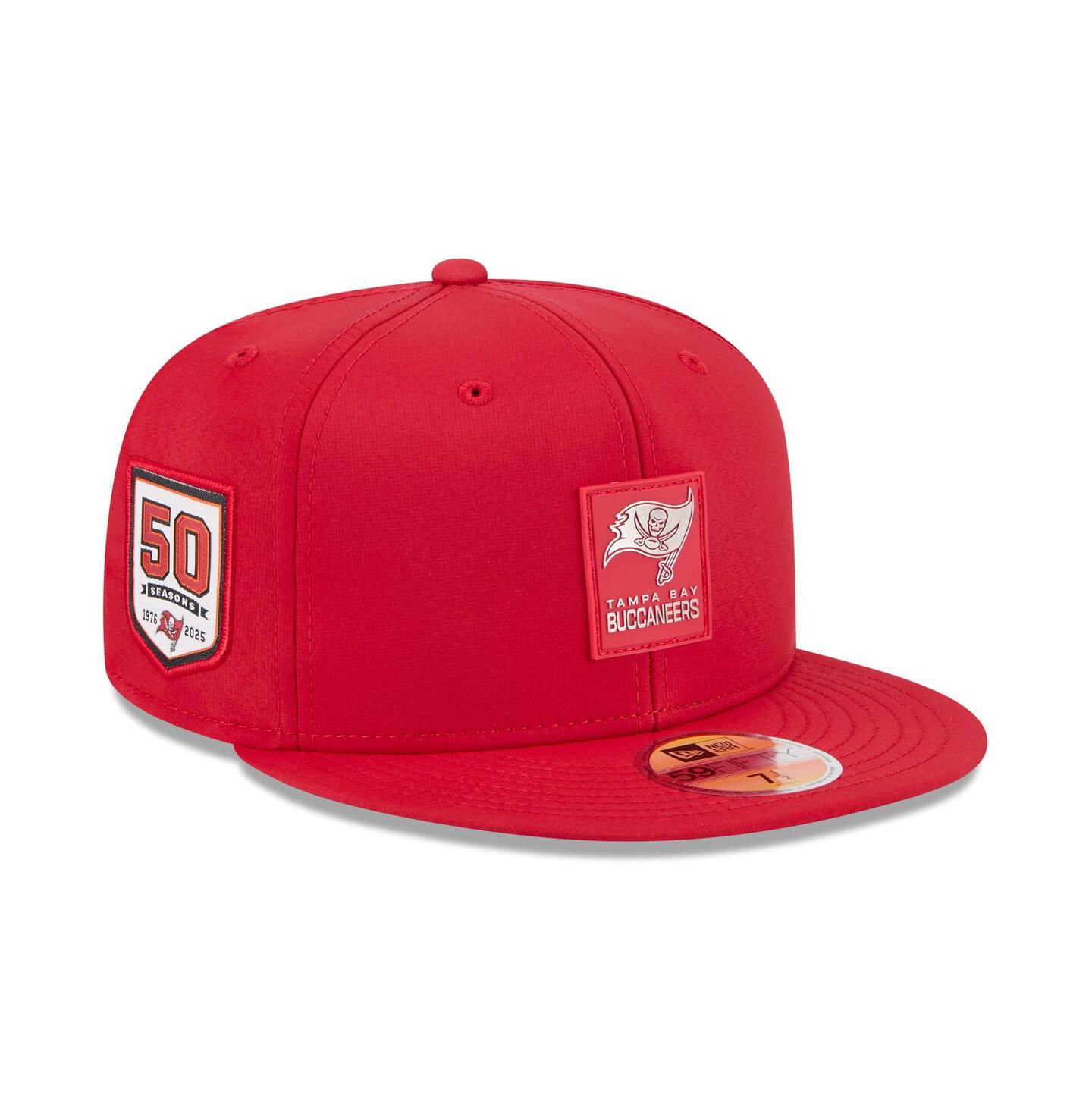 Мужская кепка New Era Red Tampa Bay Buccaneers 2025 Sideline 59FIFTY Fitted Hat — фото 4