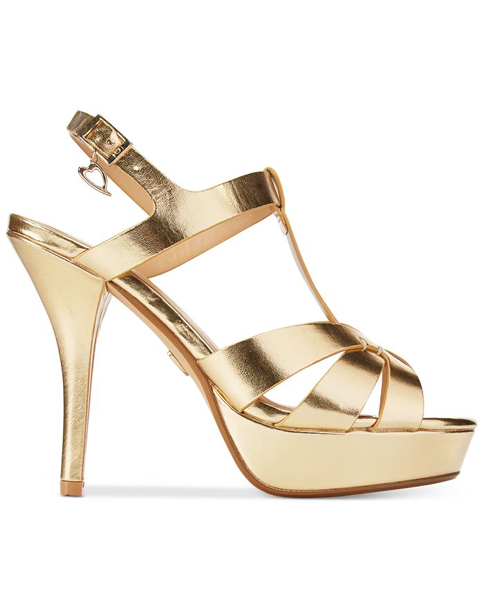 Thalia Sodi Raquell T-Strap Platform Dress Sandals, Created for Macy's ...