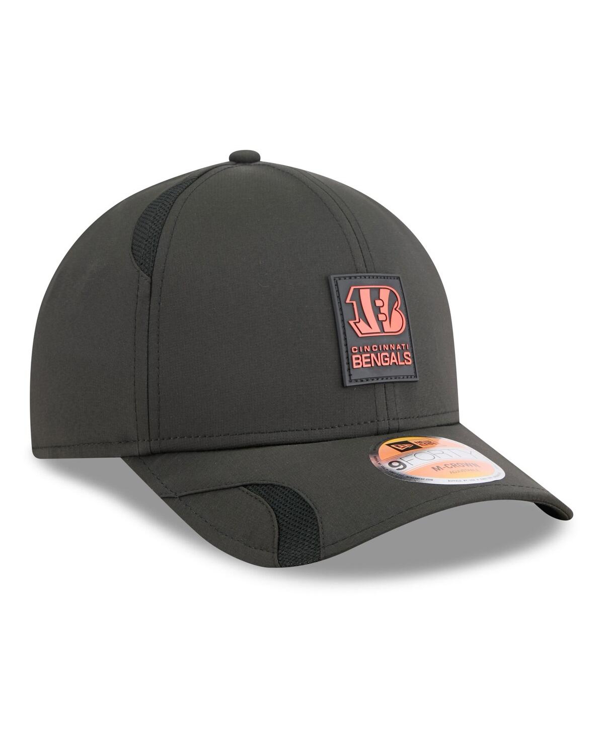 New Era Big Boys And Girls Black Cincinnati Bengals 2025 Sideline 9forty Adjustable Hat In Green