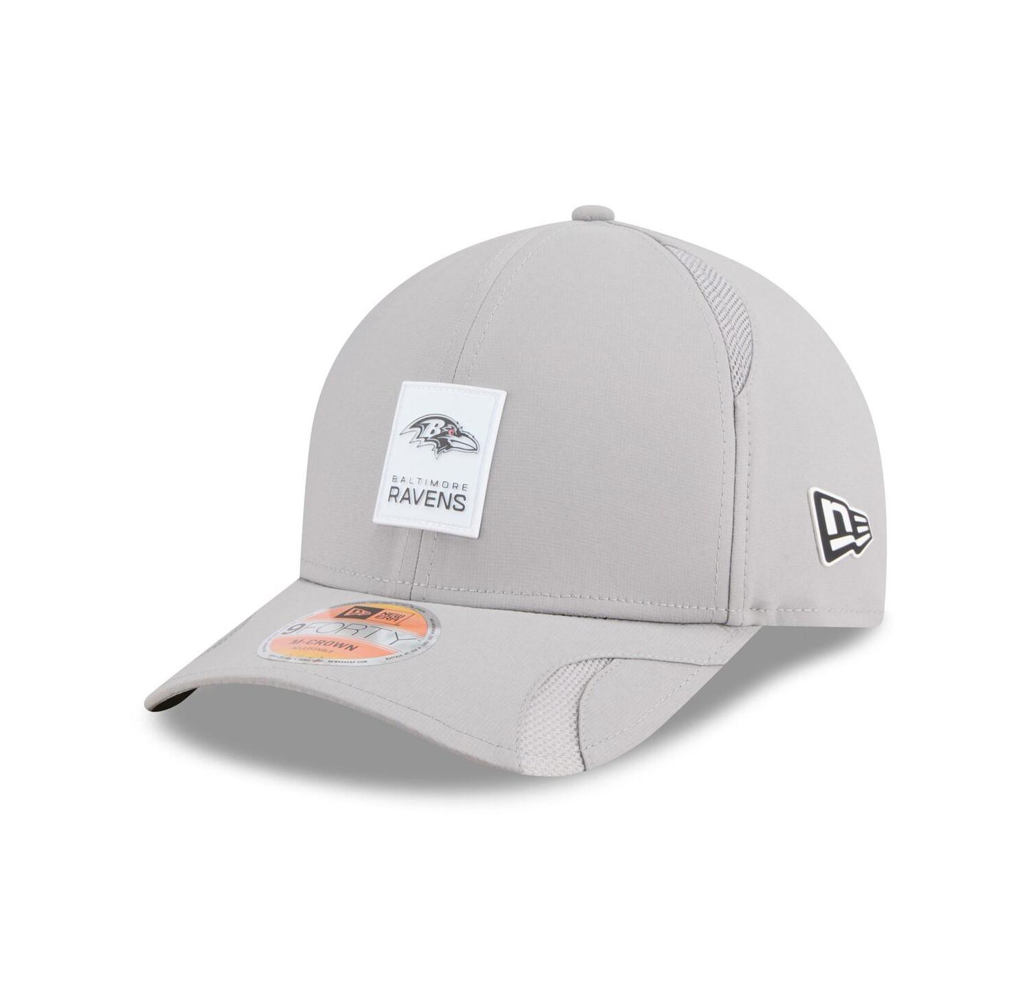 Men's Gray Baltimore Ravens 2025 Sideline M-Crown 9FORTY Adjustable Hat