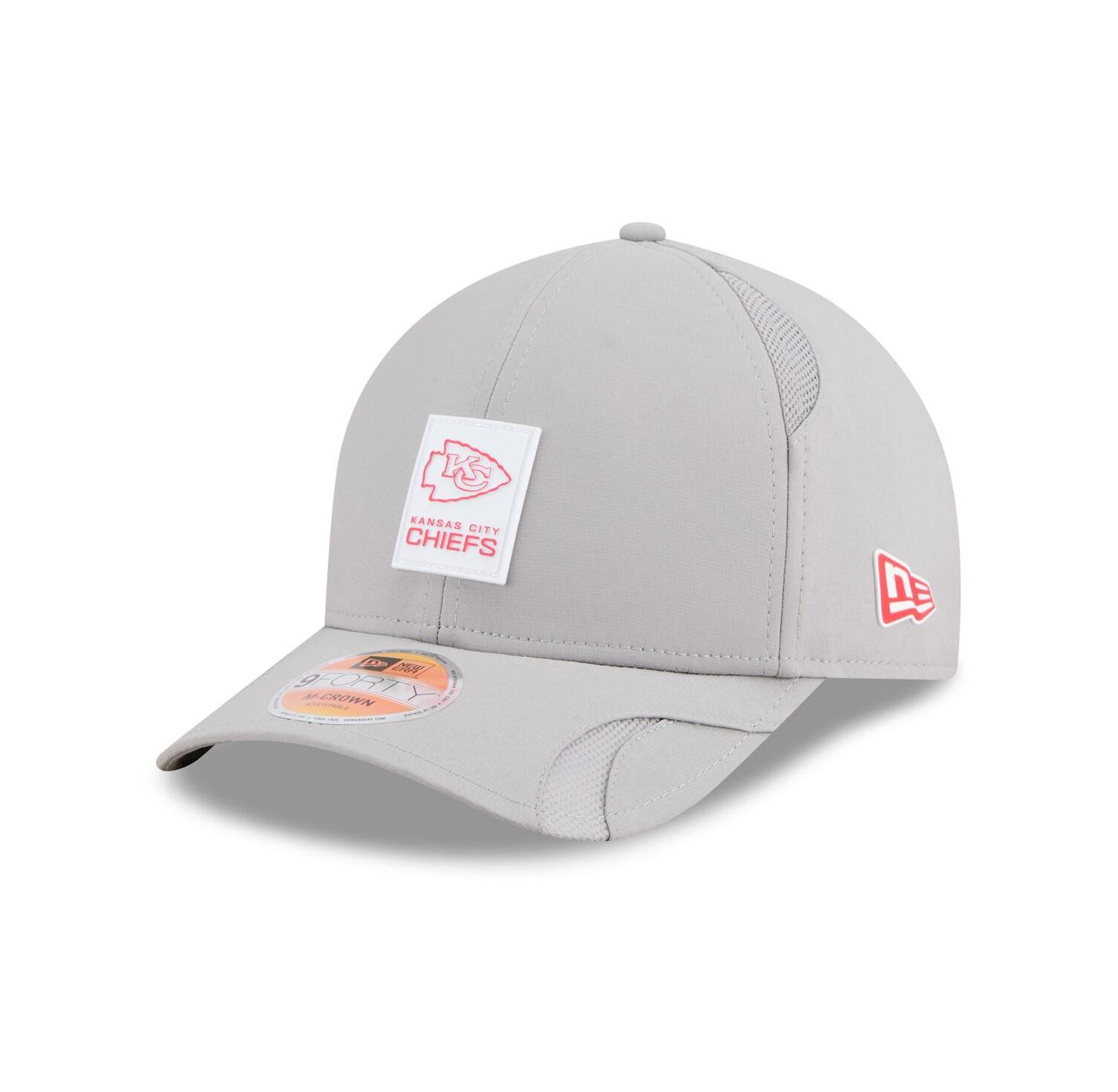 Men's Gray Kansas City Chiefs 2025 Sideline M-Crown 9FORTY Adjustable Hat
