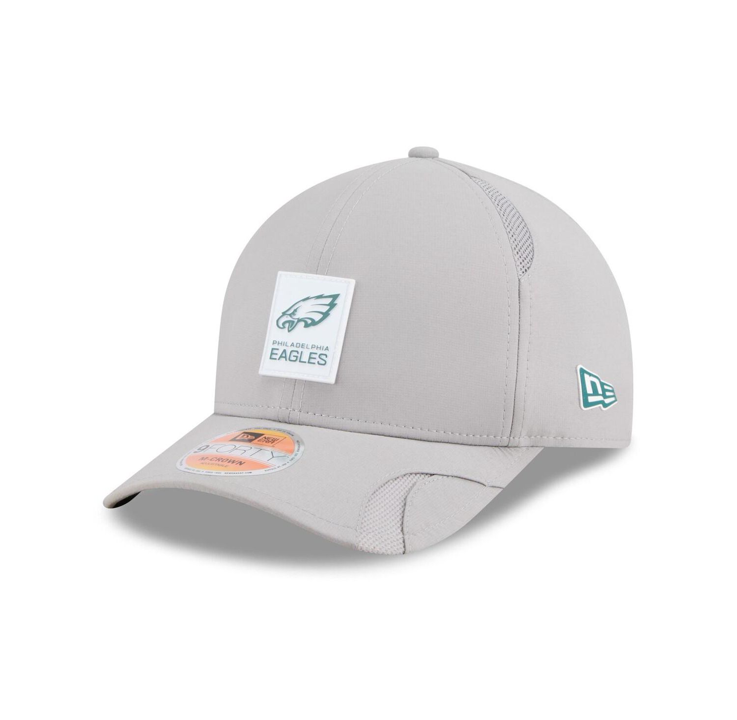Men's Gray Philadelphia Eagles 2025 Sideline M-Crown 9FORTY Adjustable Hat