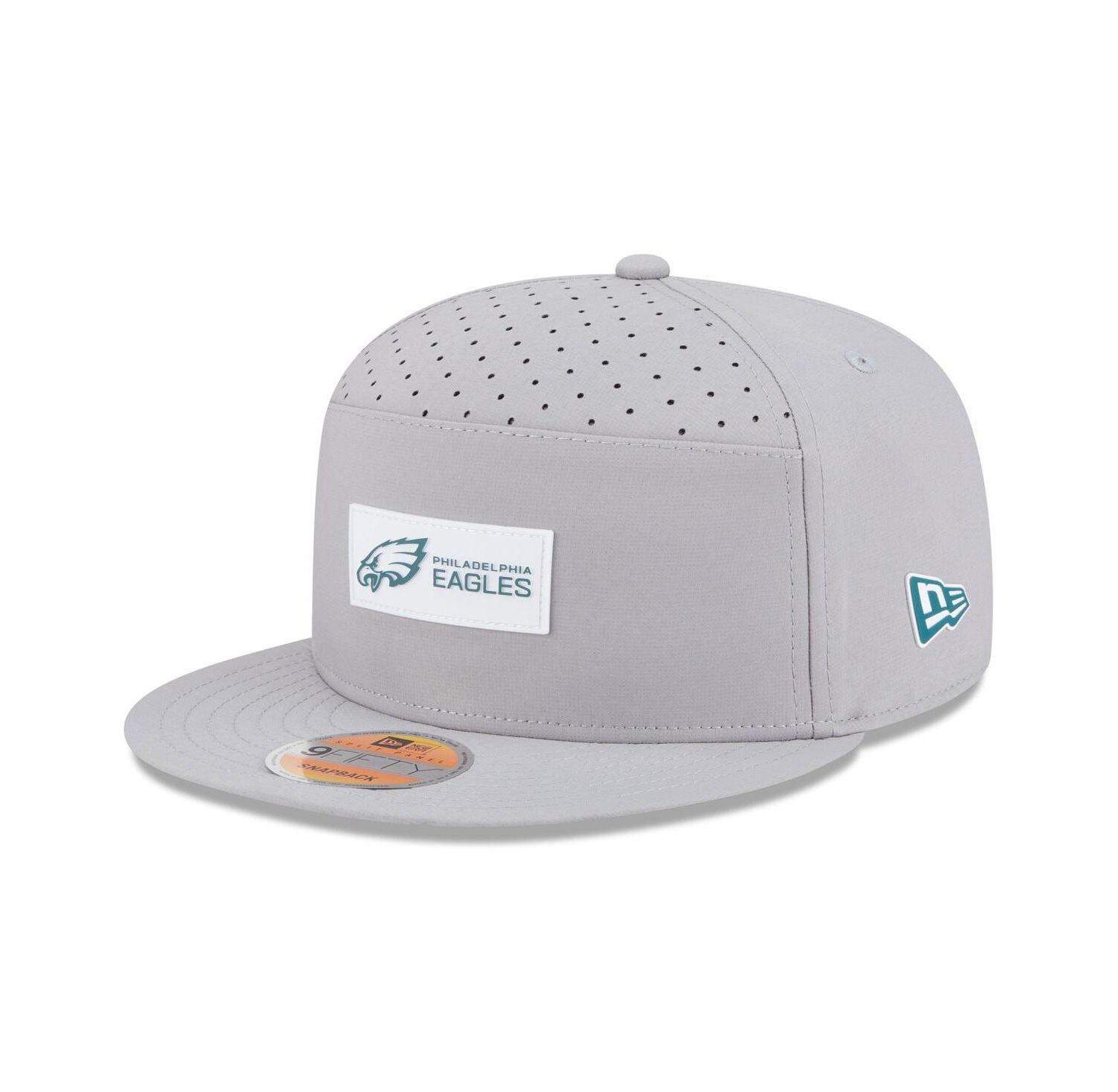Men's Gray Philadelphia Eagles 2025 Sideline Split Panel 9FIFTY Snapback Hat