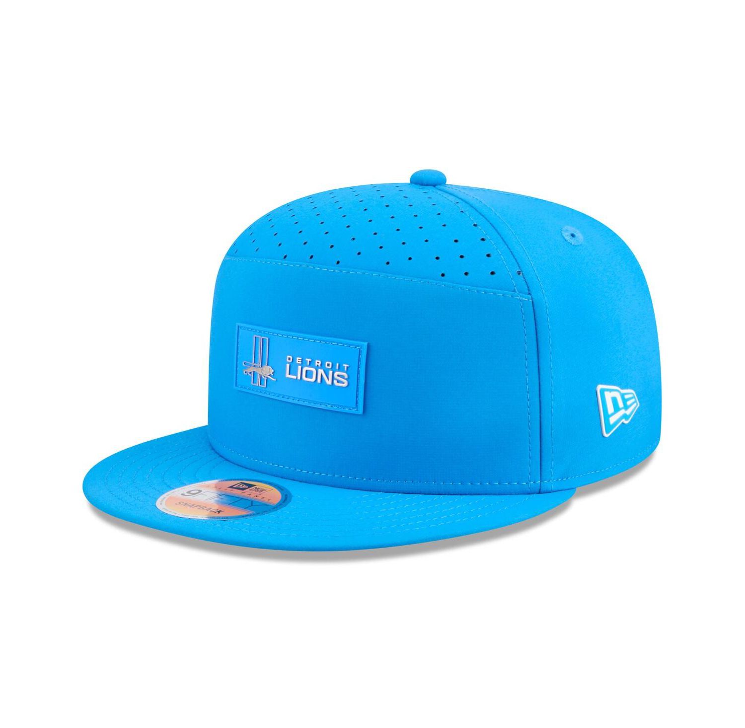 Men's Blue Detroit Lions 2025 Sideline Throwback Split Panel 9FIFTY Snapback Hat