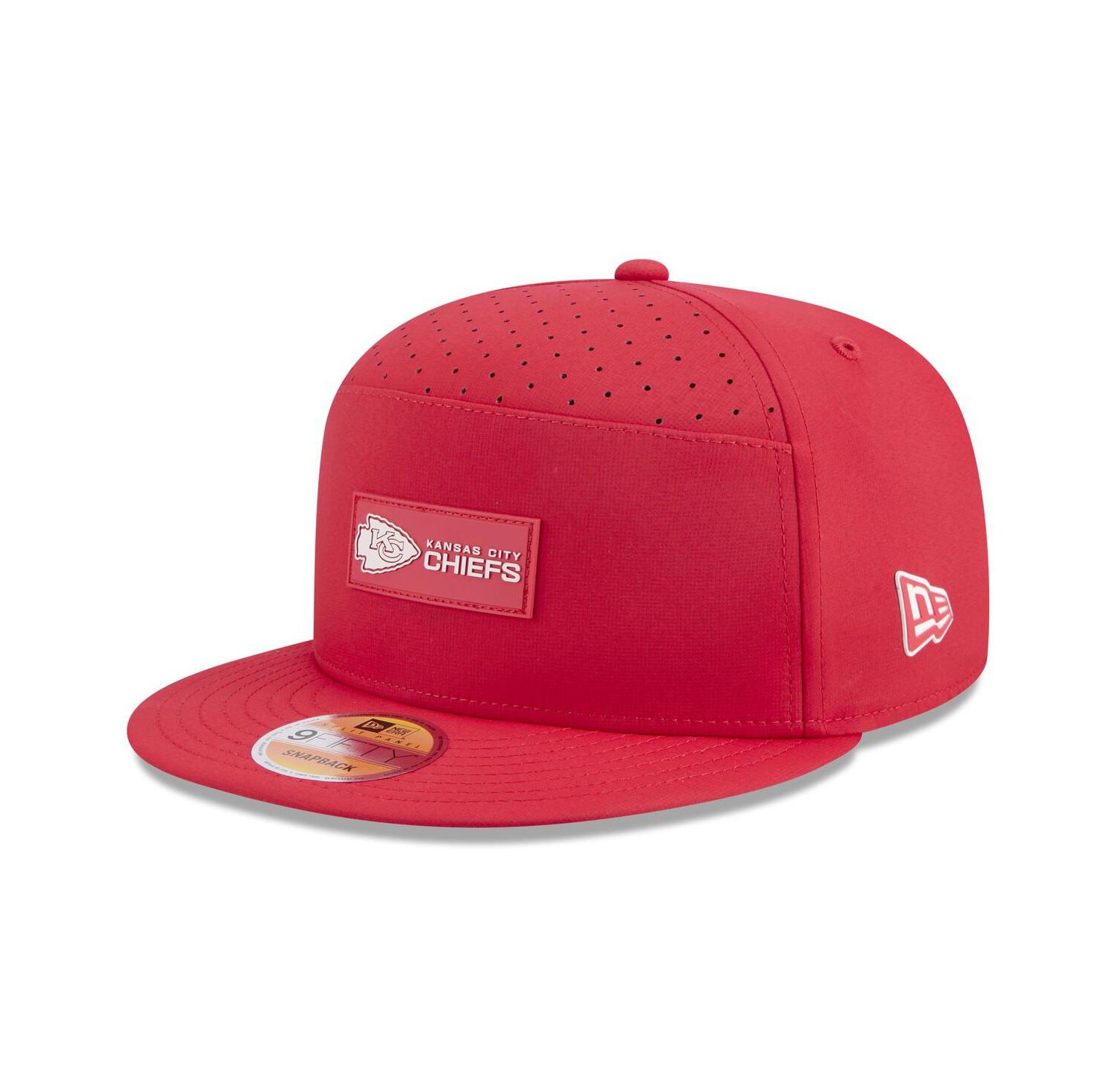 Men's Red Kansas City Chiefs 2025 Sideline Split Panel 9FIFTY Snapback Hat
