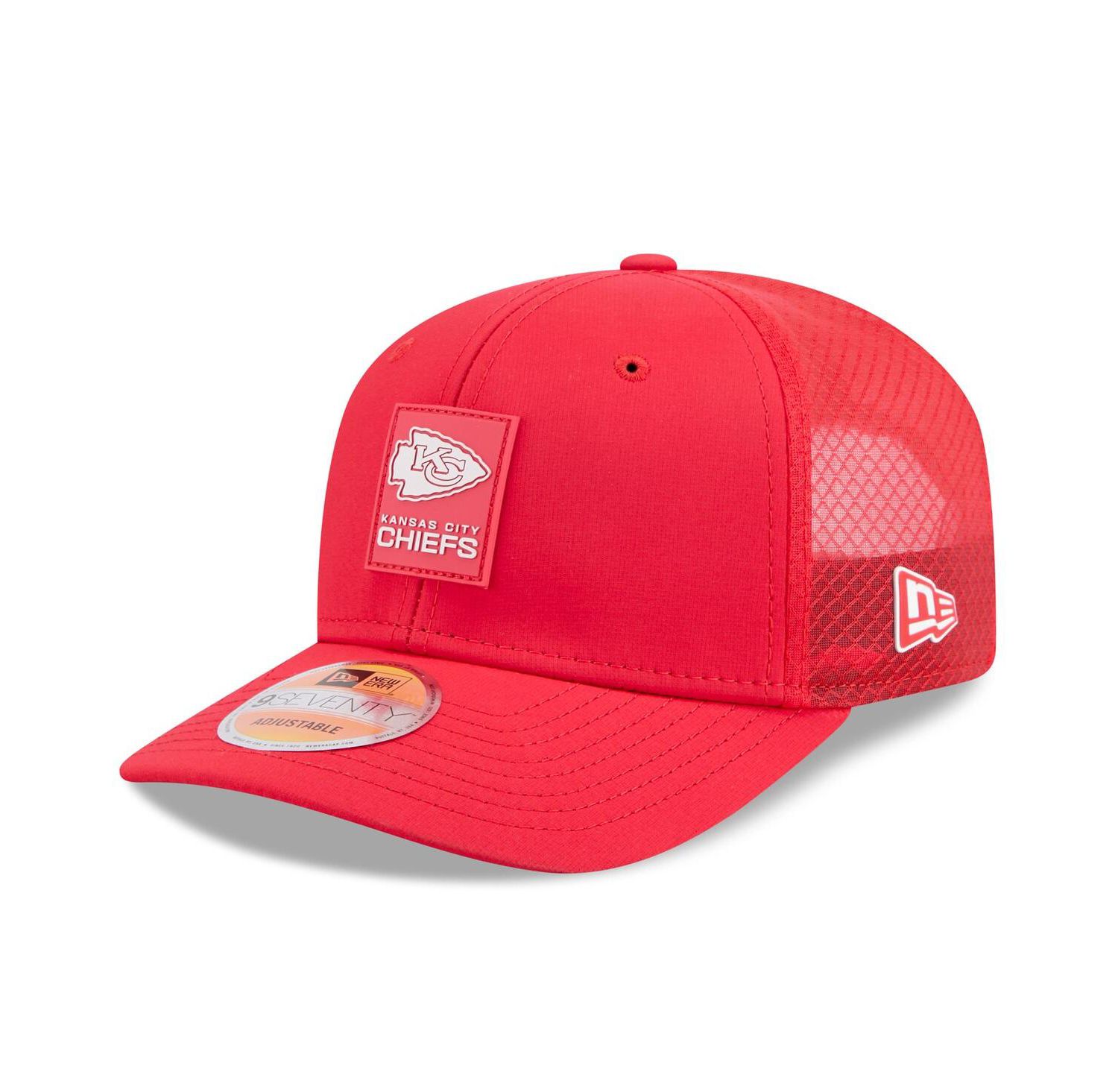 Men's Red Kansas City Chiefs 2025 Sideline 9SEVENTY Trucker Adjustable Hat