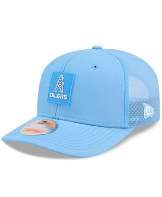 New Era - Men's Light Blue Houston Oilers 2025 Sideline Gridiron Classics 9SEVENTY Trucker Adjustable Hat