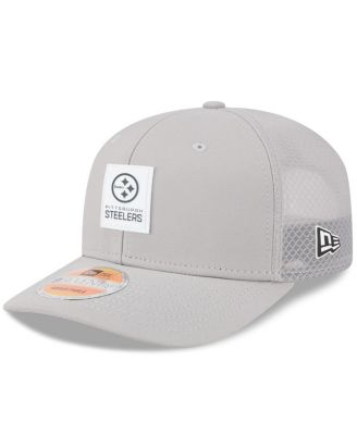 New Era - Men's Gray Pittsburgh Steelers 2025 Sideline 9SEVENTY Adjustable Trucker Hat